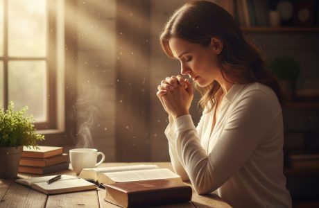 Morning devotional time with Bible and journal — daily Christian habits